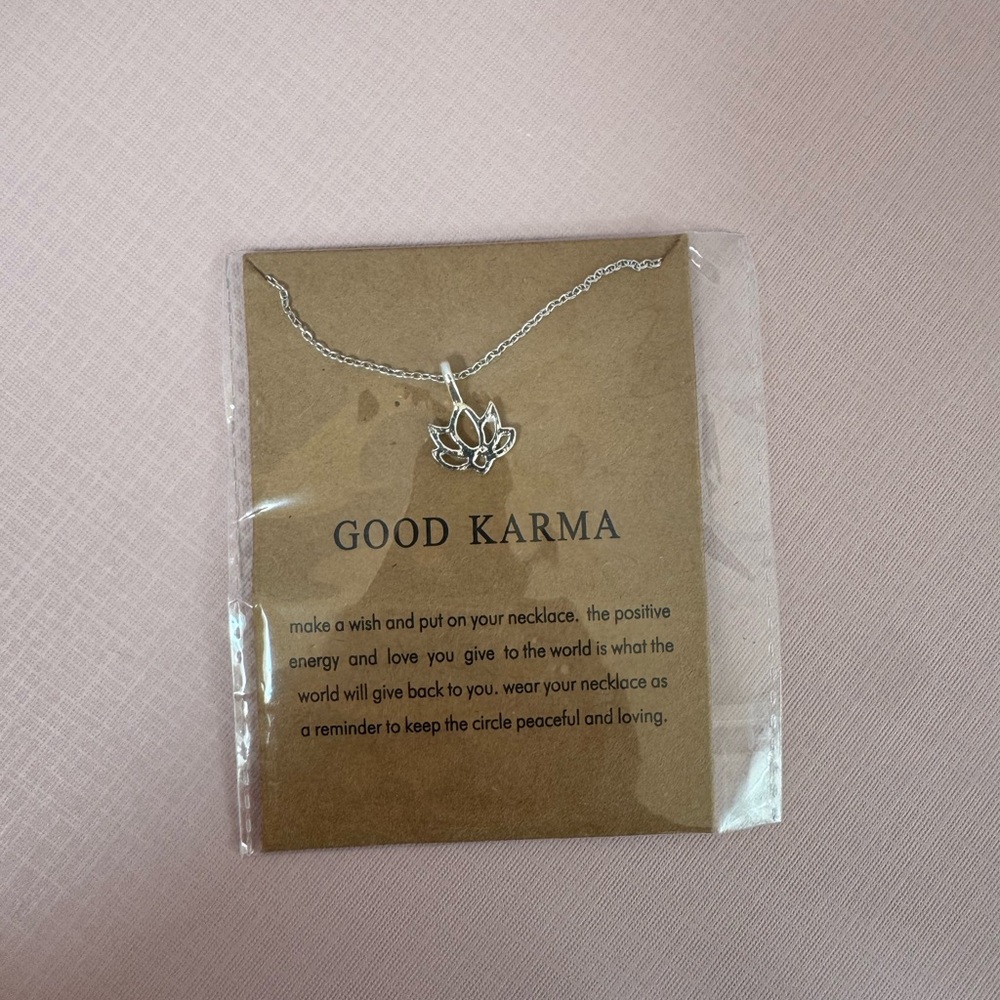 Silver Lotus Necklace